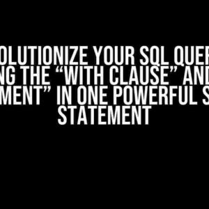 Revolutionize Your SQL Queries: Combining the “WITH clause” and “MERGE statement” in One Powerful SELECT Statement